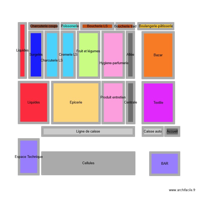 leclerc. Plan de 24 pièces et 38 m2