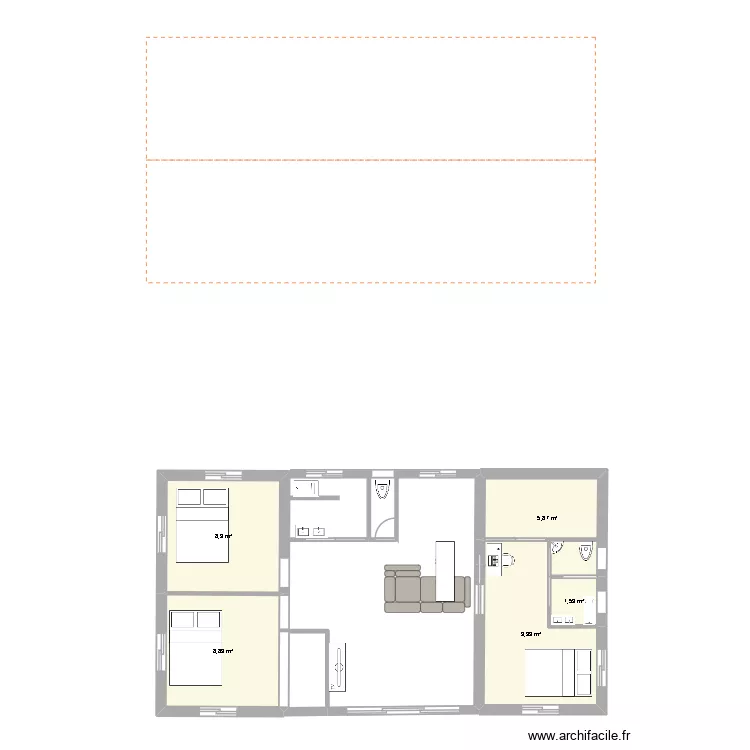 la caz. Plan de 5 et 35 m² la caz. Plan de 5 et 35 m²