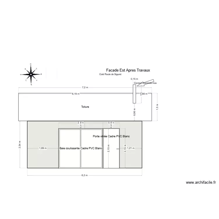Facade Est Apres Travaux. Plan de Facade Est Apres Travaux. Plan de