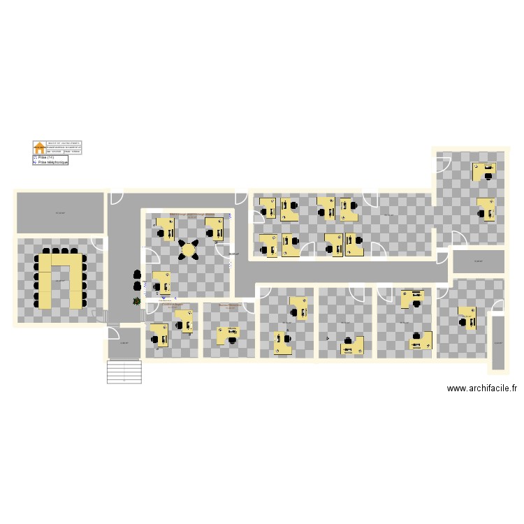 cadre de vie. Plan de 14 pièces et 346 m2