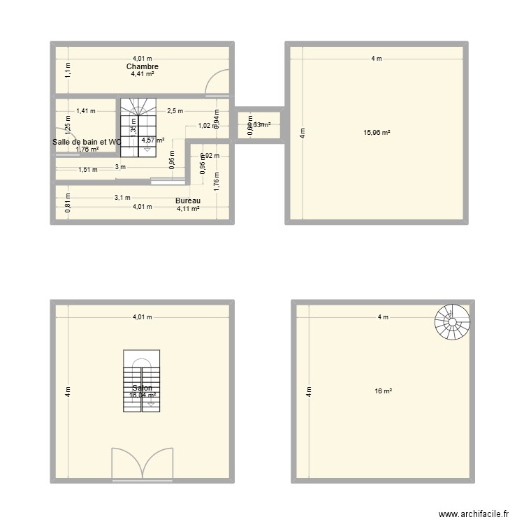 maison conecter. Plan de 8 pièces et 63 m2