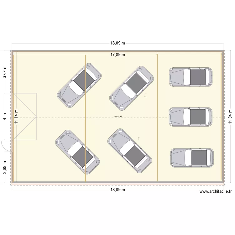 GARAGE CRECY. Plan de 1 Pièce et 199 m² GARAGE CRECY. Plan de 1 Pièce et 199 m²