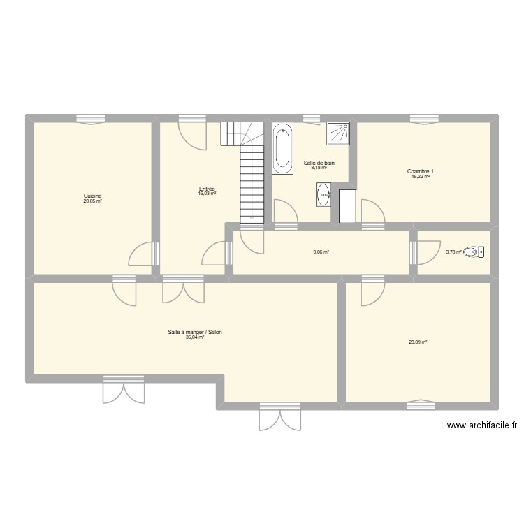 Chris & Marion N1. Plan de 8 pièces et 130 m2