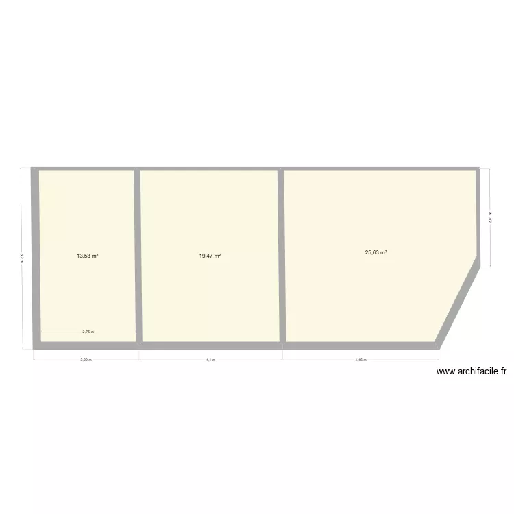 extantion. Plan de 3 et 59 m² extantion. Plan de 3 et 59 m²