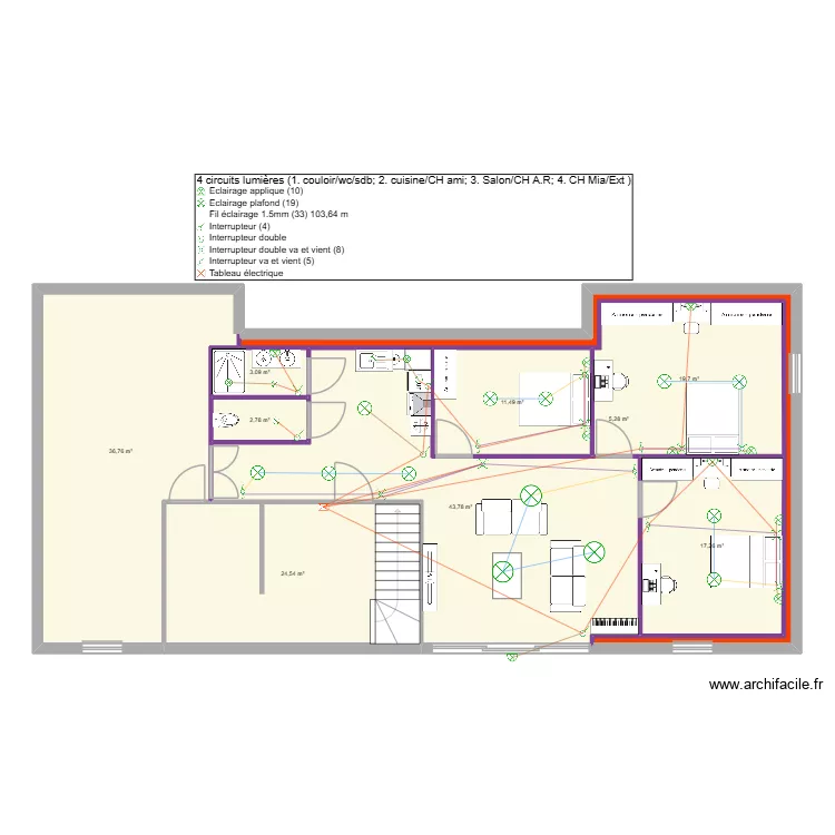 Laurent & Jess éclairage. Plan de 9 et 165 m² Laurent & Jess éclairage. Plan de 9 et 165 m²