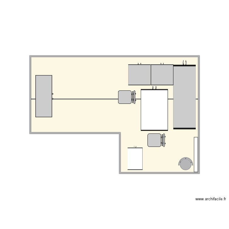 YUCA 17_Terraza_V01. Plan de 1 pièce et 17 m2