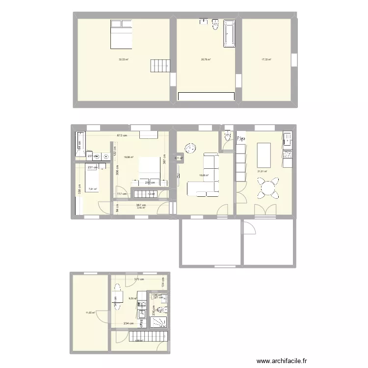MEZIERES SOUS SOL. Plan de 