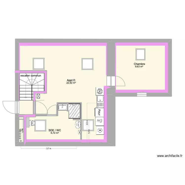 Appt D plomberie. Plan de 