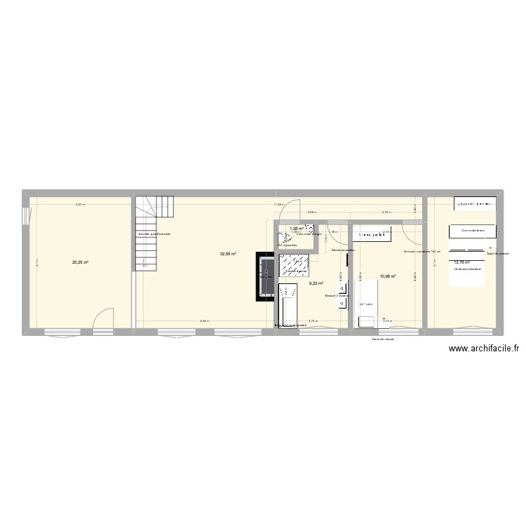 gradiniere2. Plan de 6 pièces et 88 m2