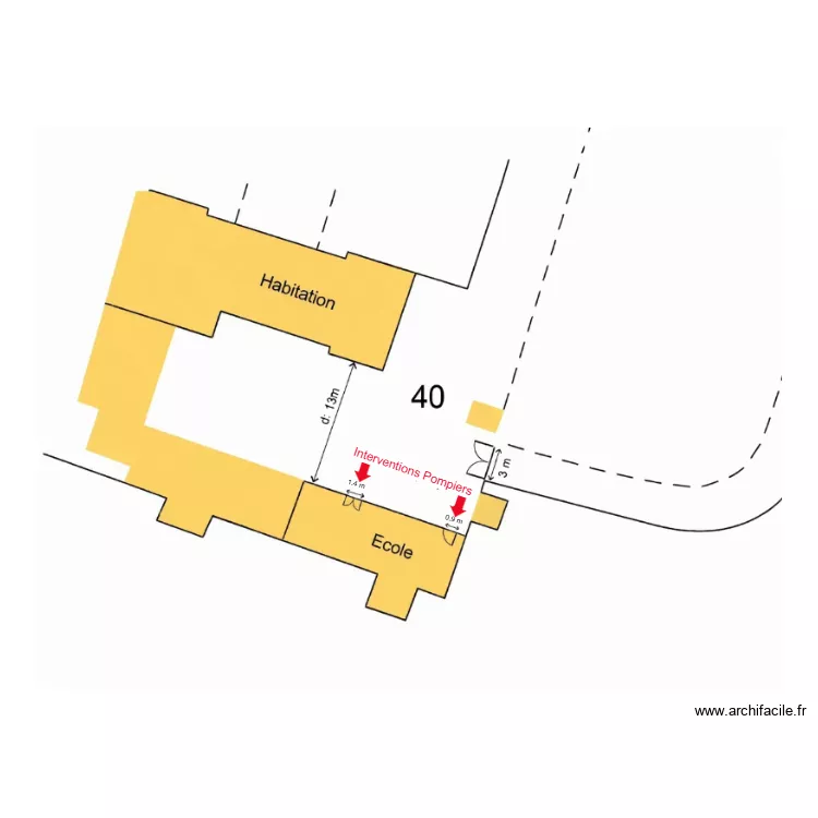 plan masse interventions pompiers. Plan de 