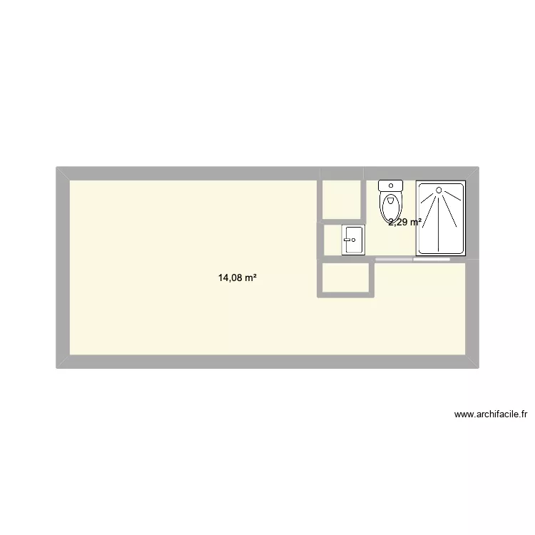 Mathieu Esquirol project. Plan de 4  et 17 m²