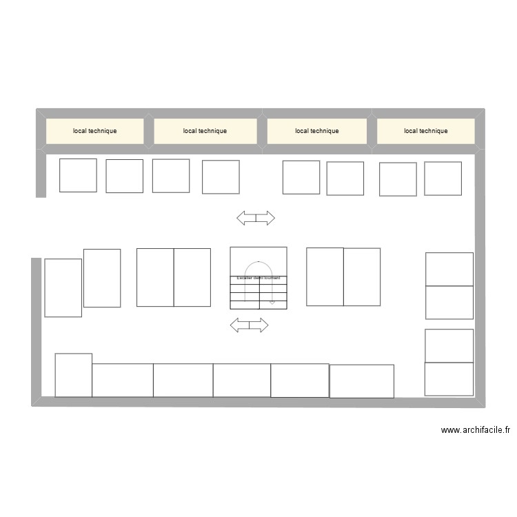 plan parking. Plan de 4 pièces et 8 m2