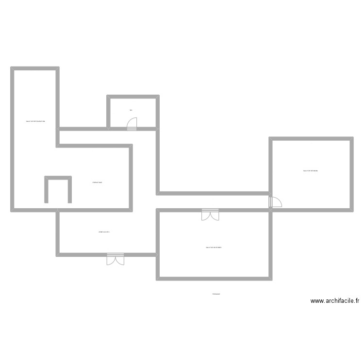BURNICHON. Plan de 5 pièces et 220 m2
