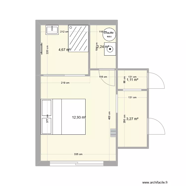 MATHILDE CHIPON. Plan de 5 pièces et 24 m²