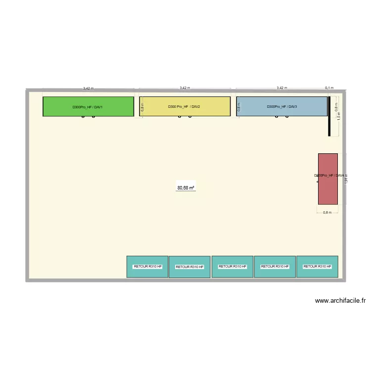 LUTOSA SDEZ. Plan de 1  et 81 m²