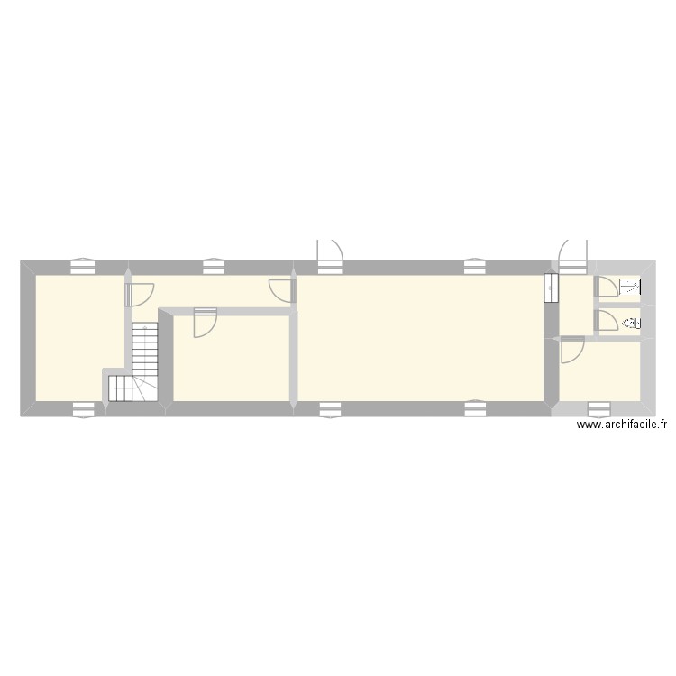 Plan salle de judo IME. Plan de 8 pièces et 90 m2