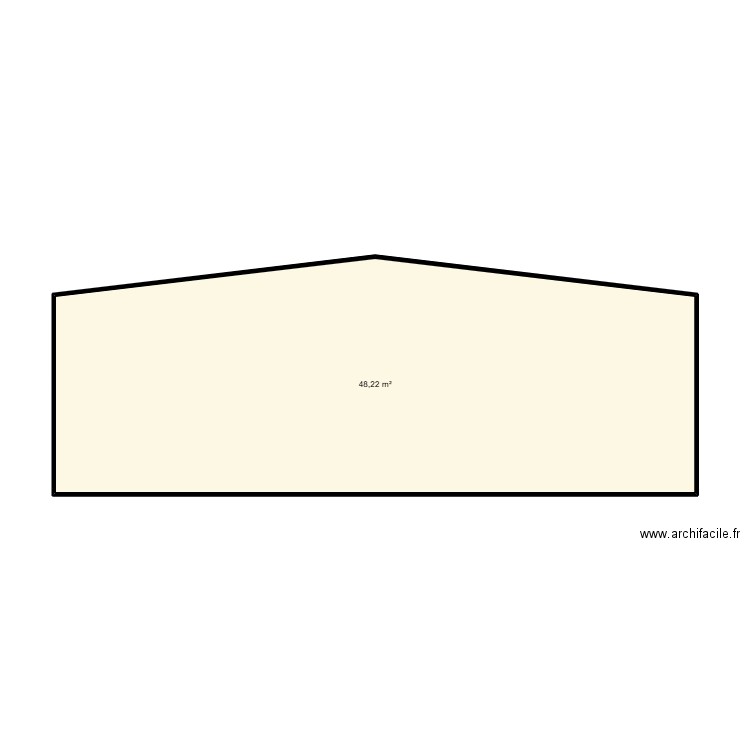 FACADE AGENCE HOMMAGE. Plan de 1 pièce et 48 m2
