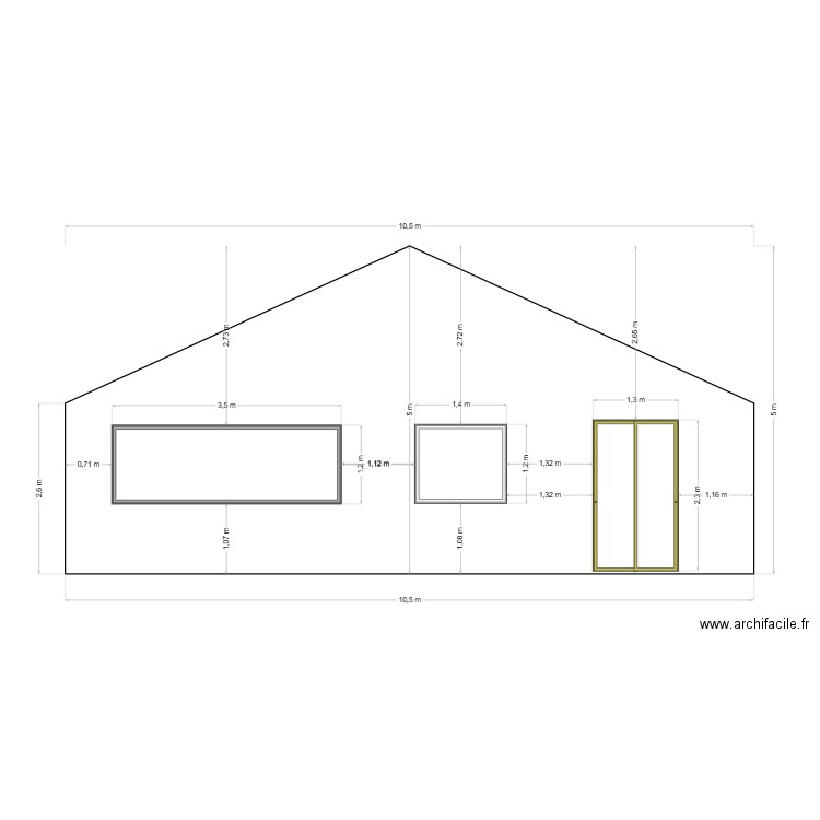 Lilas Façade Est. Plan de 0 pièce et 0 m2