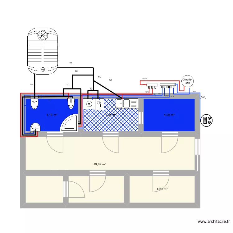 lafdyd fad. Plan de 5 pièces et 37 m² lafdyd fad. Plan de 5 pièces et 37 m²