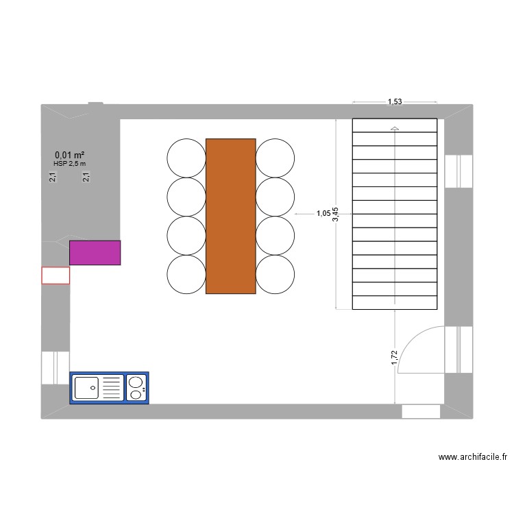MONTIGNY- Piece des Templiers. Plan de 1 pièce et 0 m2