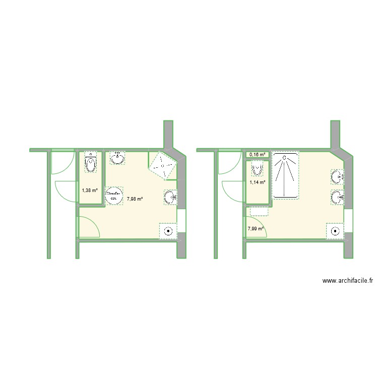 allais. Plan de 5 pièces et 19 m2