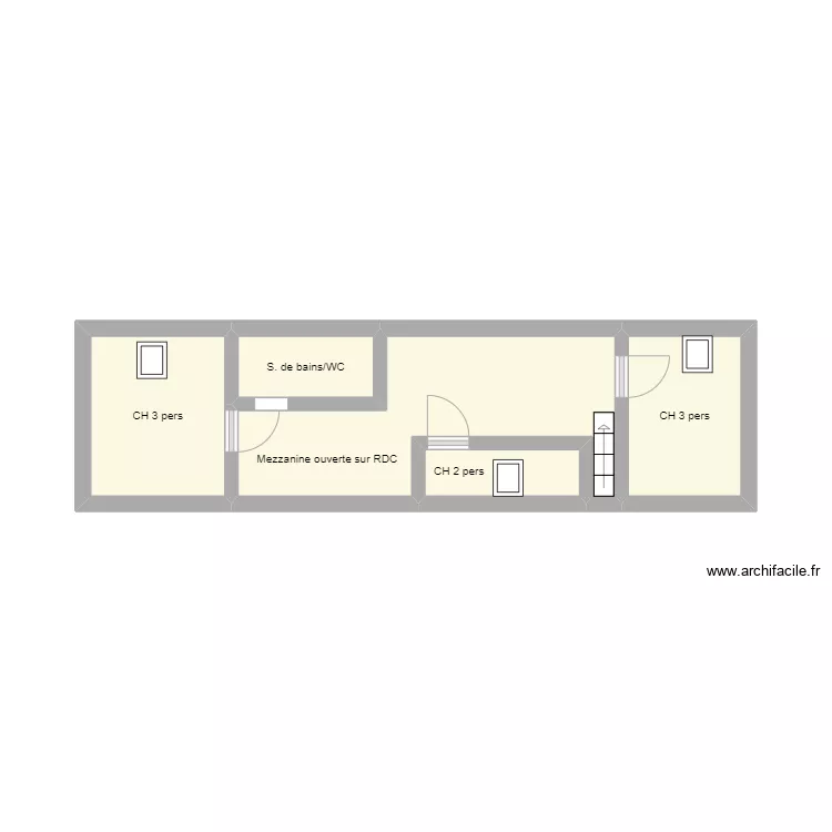 Etage Brancourt-en-Laonnois. Plan de 