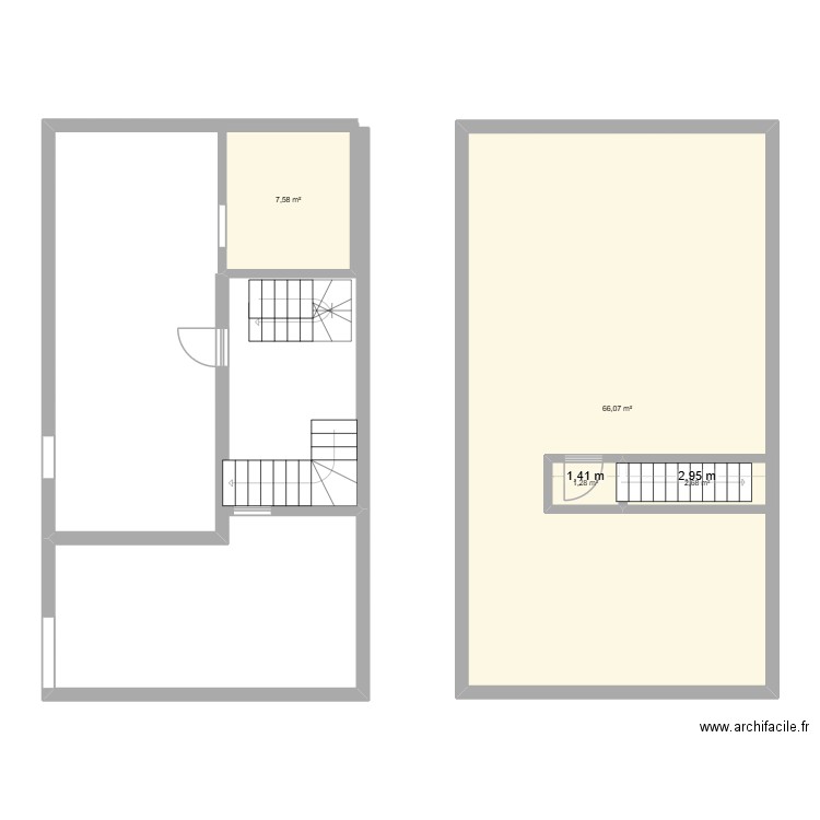 BEAUREPAIRE. Plan de 4 pièces et 83 m2