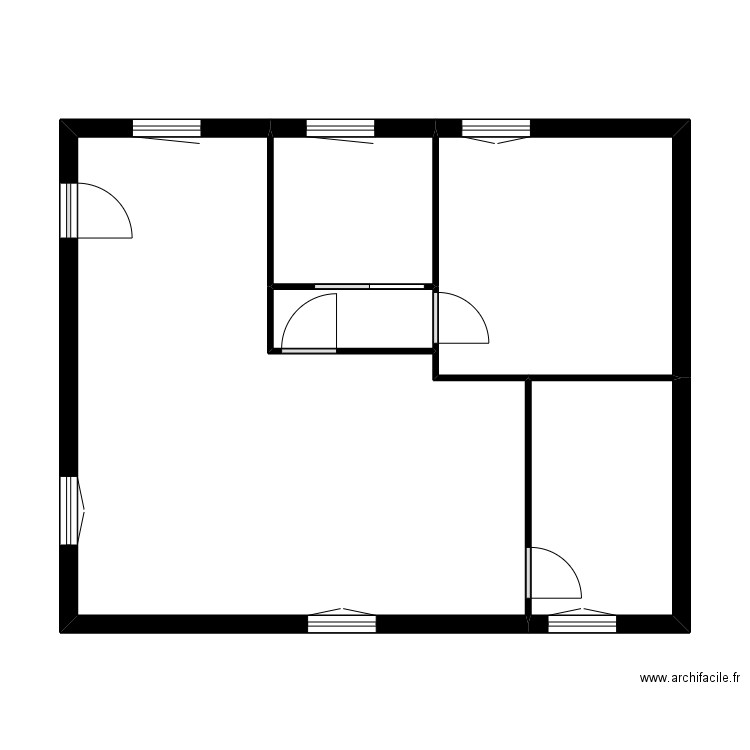 665 DI BLASI. Plan de 5 pièces et 59 m2