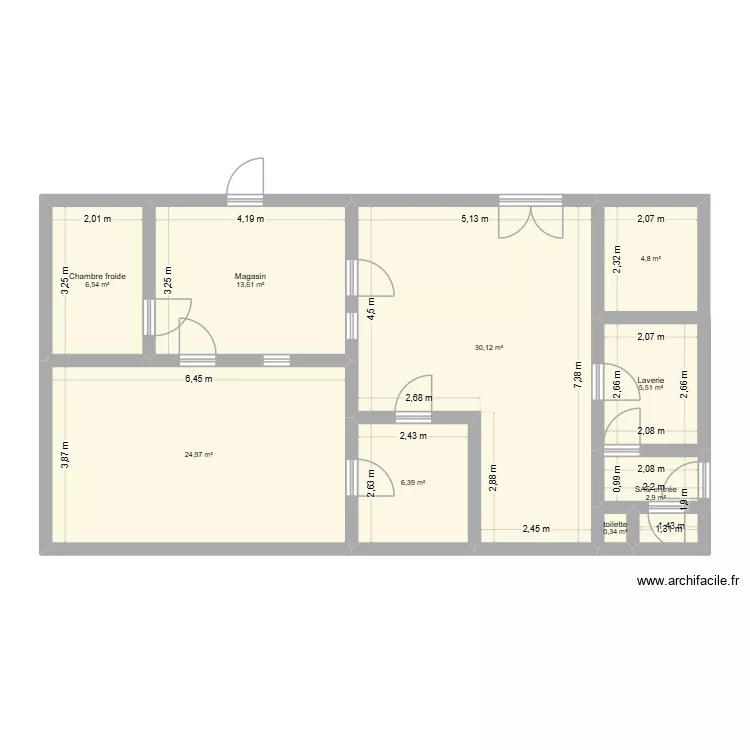 LABO. Plan de 9  et 95 m²