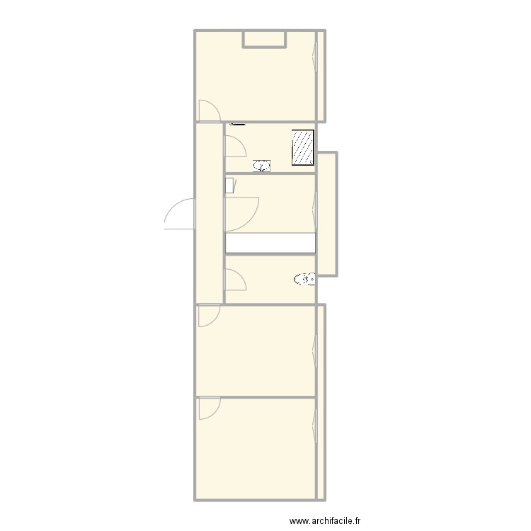 Appartement. Plan de 11 pièces et 64 m2