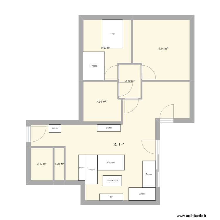 Chasse 2. Plan de 0 pièce et 0 m2