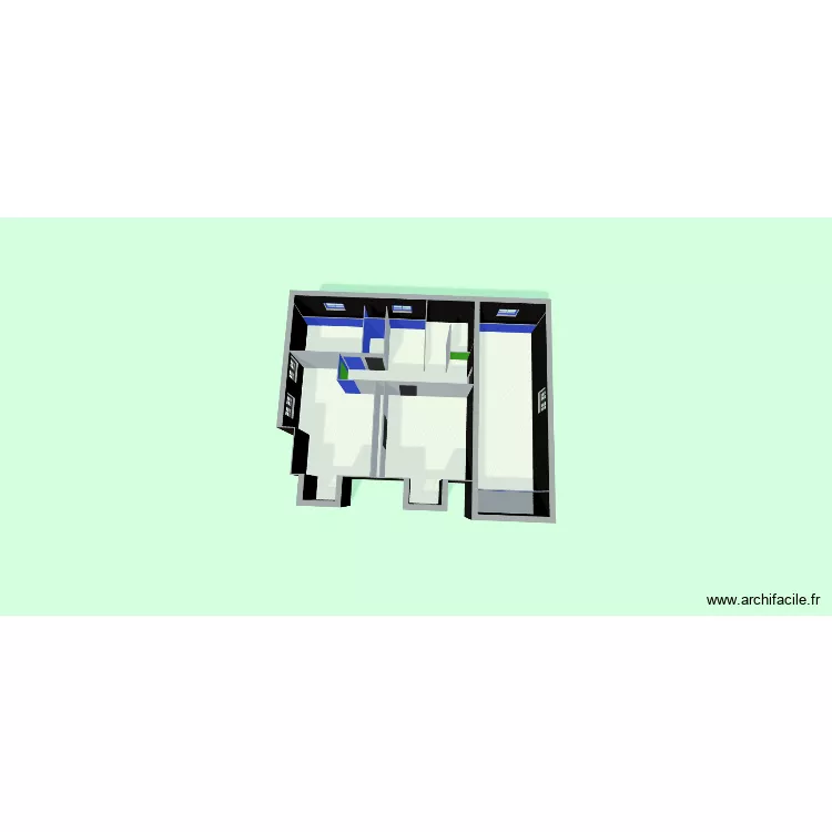 Etage - Ma&ccedil;onnerie / Placo. Plan de 10  et 95 m²