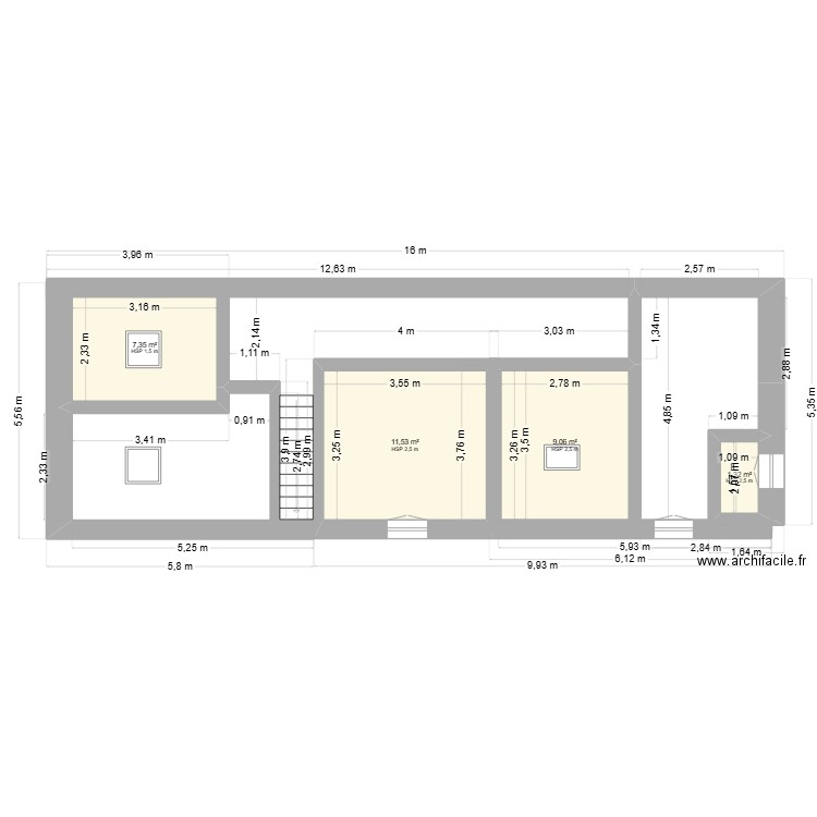 GERMAINE Vanessa Etage. Plan de 4 pièces et 29 m2