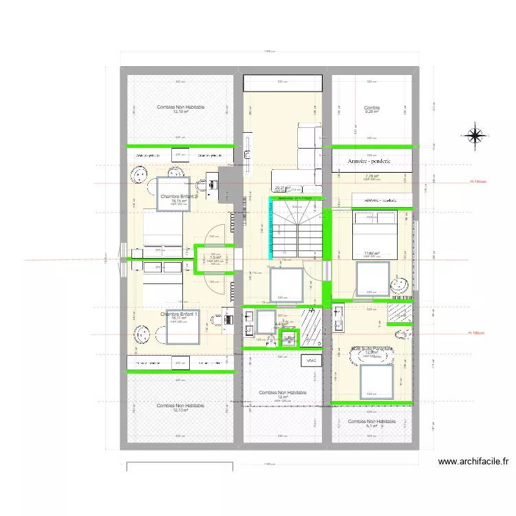 2590 Entredozon - Final - SDB Haut Variation - V3. Plan de 