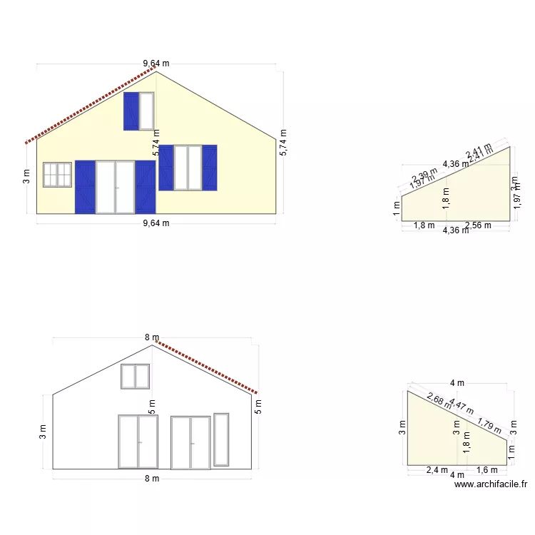 Plan facade pour DP. Plan de Plan facade pour DP. Plan de