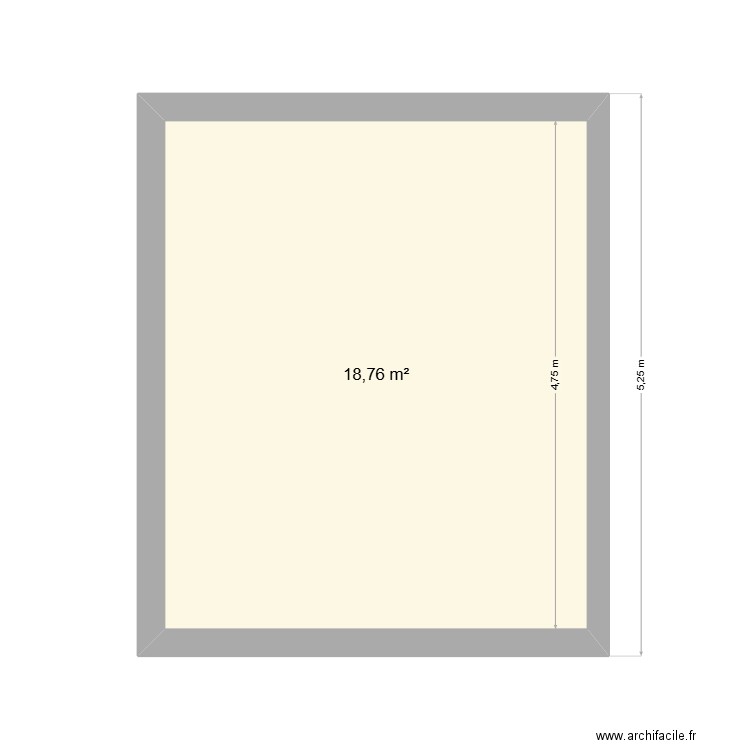 Balzac. Plan de 1 pièce et 19 m2