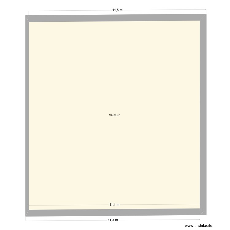 plan 10. Plan de 1 pièce et 135 m2