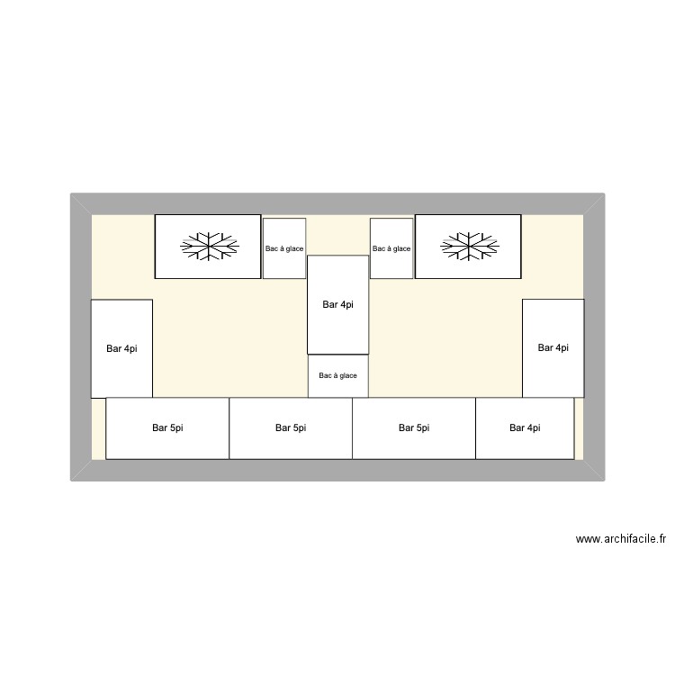 Bar FMG 10x20 - VIP. Plan de 0 pièce et 0 m2