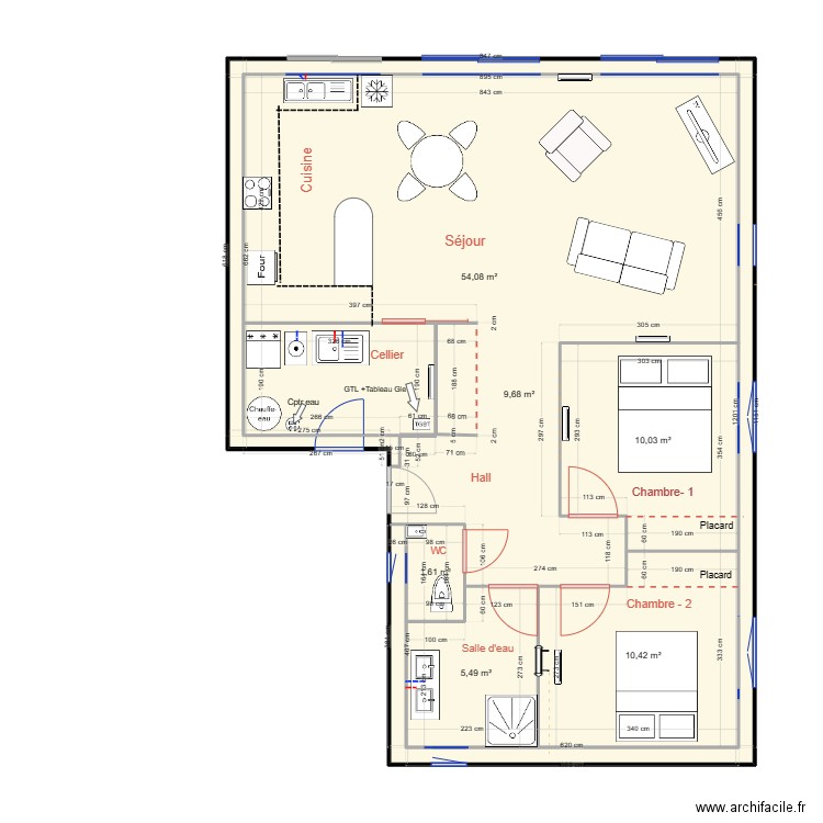 Plan second S/B .. Plan de 0 pièce et 0 m2