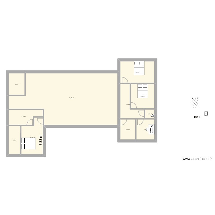 MONTPENSIER. Plan de 0 pièce et 0 m2