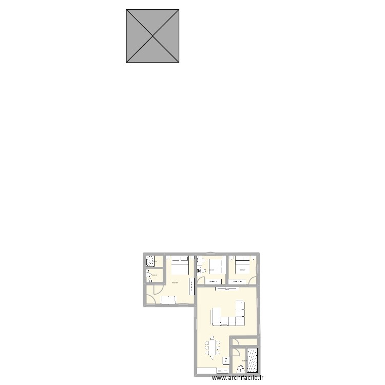 maison tauirai mah. Plan de 7 pièces et 96 m2