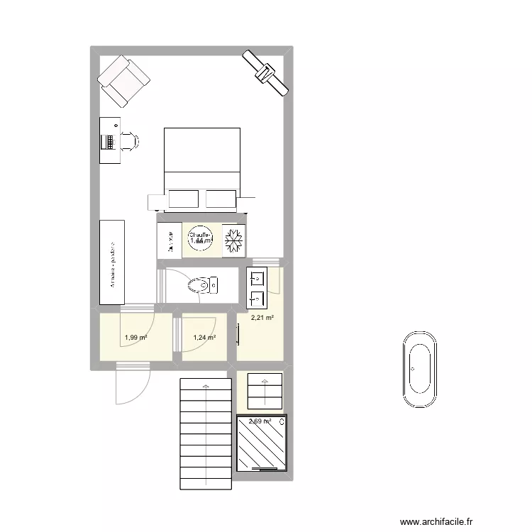 Suite terrass4. Plan de 