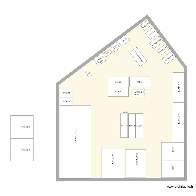 BOUL. Plan de 1 et 148 m² BOUL. Plan de 1 et 148 m²