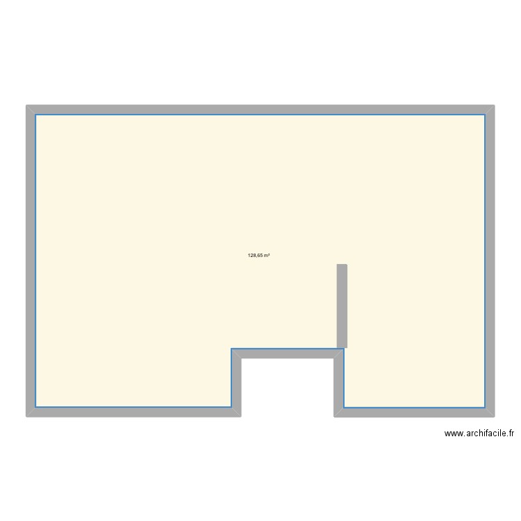 Tggggvgg. Plan de 1 pièce et 129 m2