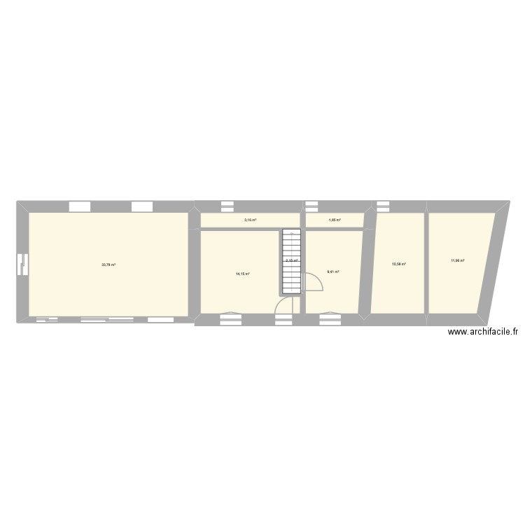 stmartin. Plan de 8 pièces et 87 m2
