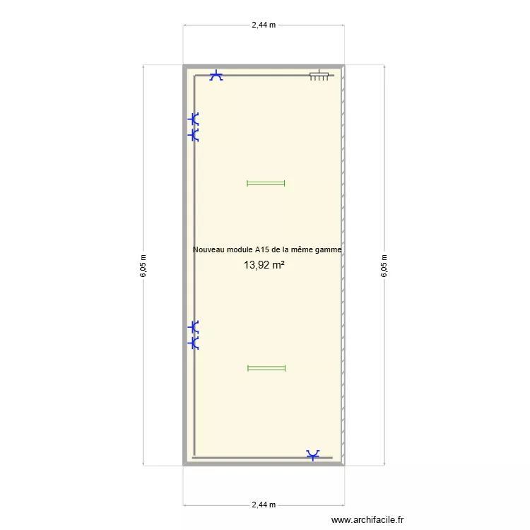 Transtone. Plan de 1 et 14 m² Transtone. Plan de 1 et 14 m²