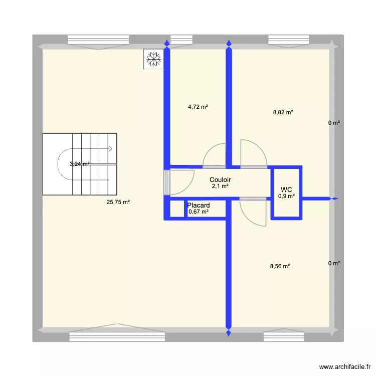PLAN_N1_MAISON_LE_BUGUE_PLACO. Plan de 10 pièces et 58 m²