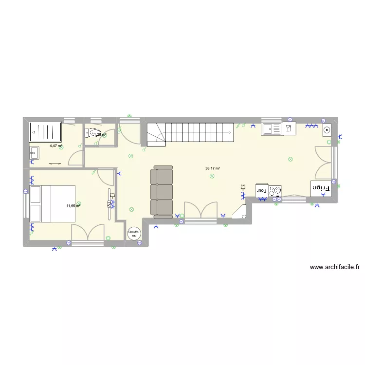 pegomas. Plan de 6  et 112 m²