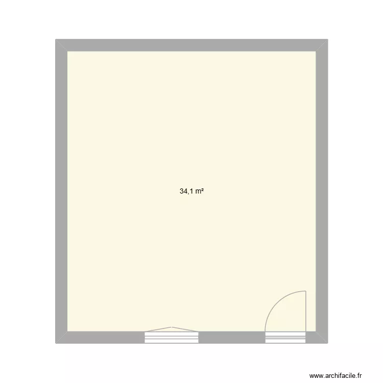 DUNOIS 2026. Plan de 1  et 34 m²