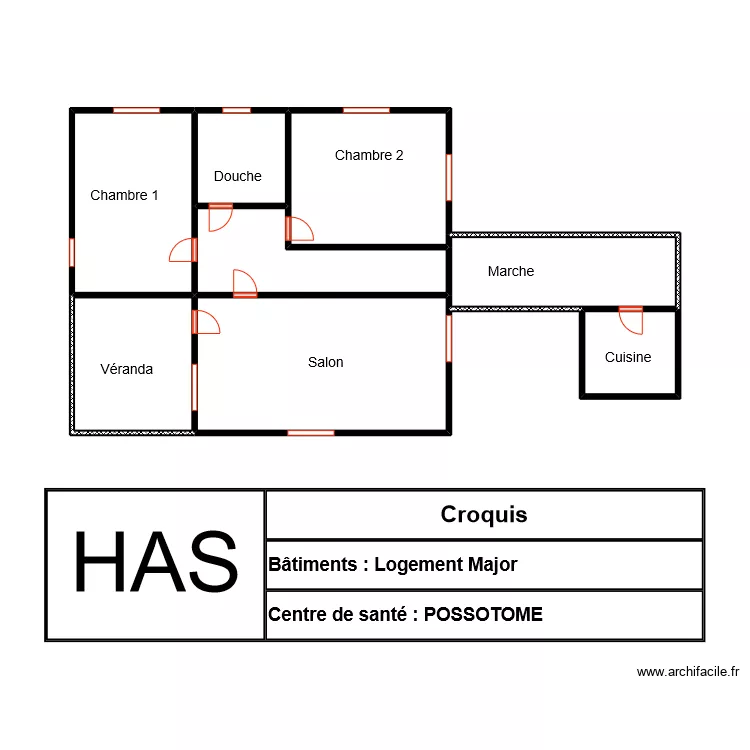 M_Vue en plan_Logement major . Plan de M_Vue en plan_Logement major . Plan de